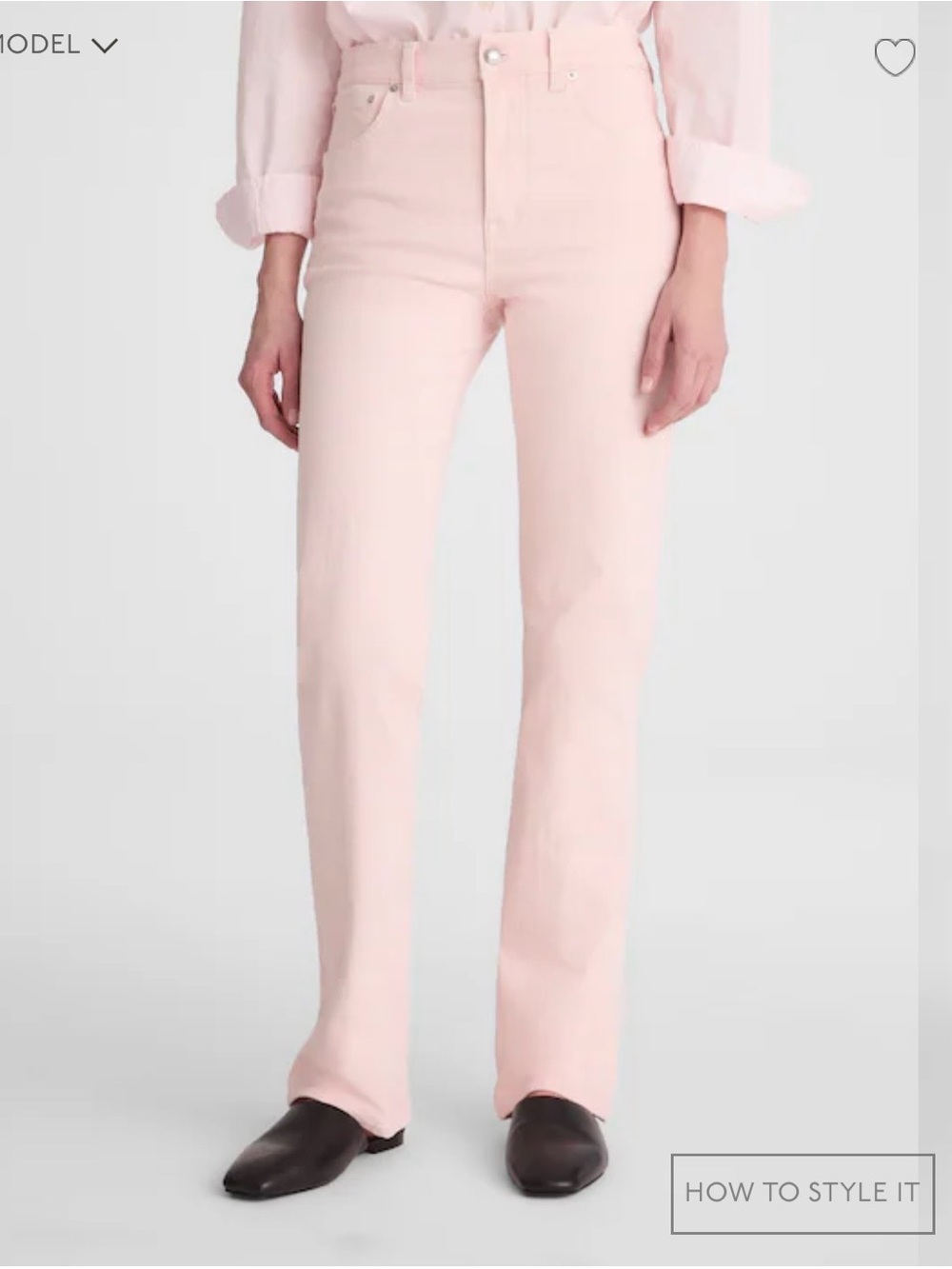 Madewell Straight-Leg Jeans in Pale Pink